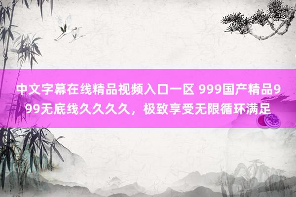 中文字幕在线精品视频入口一区 999国产精品999无底线久久久久，极致享受无限循环满足