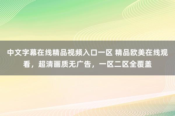 中文字幕在线精品视频入口一区 精品欧美在线观看，超清画质无广告，一区二区全覆盖