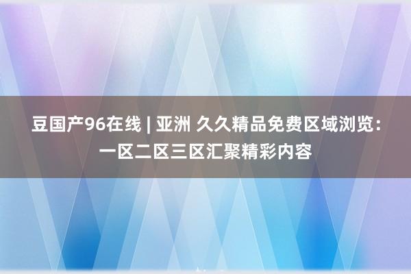 豆国产96在线 | 亚洲 久久精品免费区域浏览：一区二区三区汇聚精彩内容
